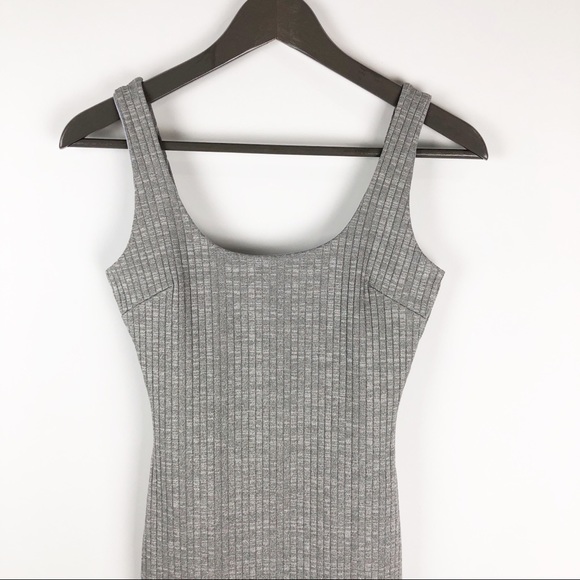 Windsor Gray Silver Ribbed Sleeveless Mini Dress Size Small - Picture 2 of 9